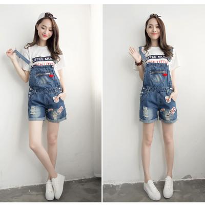 QUẦN YẾM JEAN SHORT 2 DÂY ĐÍNH LOGO - NY828